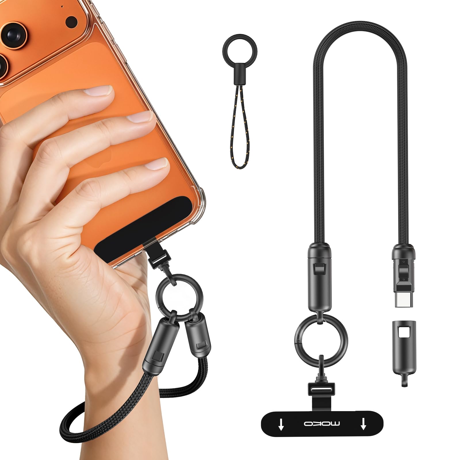 EVO 2025アーケードレバーレス Dタイプ　 USB接続　今週セール中 Amazon.com: MoKo 2-in-1 Phone Wrist Lanyard USB C Cable, PD240W